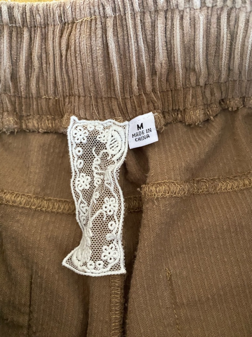 Brown Corduroy Drawstring Pants - Picture 4 of 4